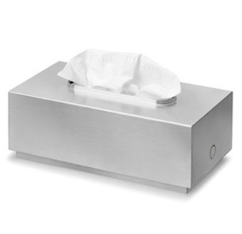Tissue box with metal lid